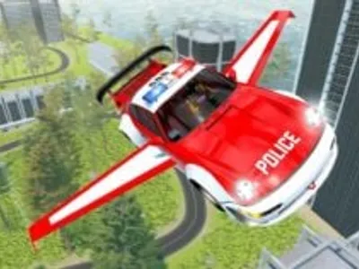 Flying Police Car Game